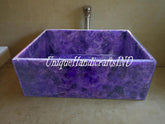 Vintage Sink in Amethyst , Farmhouse Sink, Wall-Mounted Sink, Purple Kitchen Sink, Bathroom Sink, Laundry Room Sink, Bathroom Decor Unique Handicrafts IND
