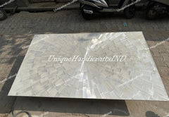 Elegant Selenite Dining Table – Handcrafted Natural Crystal Kitchen Table for Modern Homes Unique Handicrafts IND