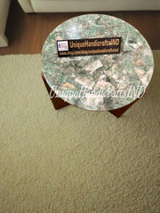 Round Amazonite Table – Unique Gemstone Decor, Handmade Furniture, Modern Accent Table, Natural Stone Home Decor – Perfect for Living Room Unique Handicrafts IND
