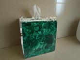 Green Malachite Tissue Box – Luxurious Gemstone Design, Elegant Tissue Holder, Handmade Natural Stone Home Decor, Unique Bathroom Decor Unique Handicrafts IND
