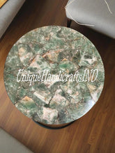 Elegant Amazonite Stone Table – Unique Gemstone Accent Table, Handmade Natural Stone Furniture, Home Decor, Blue Green Amazonite Decor Unique Handicrafts IND