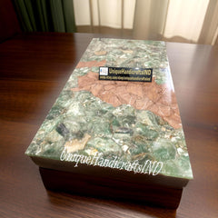Rainbow Fluorite Quartz Crystal Coffee Table | Luxury Kitchen & Dining Countertop Slabs Unique Handicrafts IND