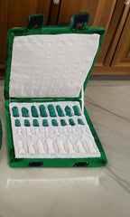 Luxury Green Malachite Chess Set with Pieces – Handcrafted Inlay Stone Art Unique Handicrafts IND