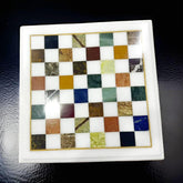 Marble Inlay Chess Set | Unique Handcrafted Chess Set | Luxury Stone Chess Board & Pieces Unique Handicrafts IND
