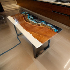 Handcrafted Epoxy Resin Table | Custom Resin Top Table | Epoxy River Table | Handmade Modern Furniture Unique Handicrafts IND