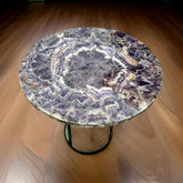 Elegant Amytshet Gemstone Tabletop – Handmade Stone Coffee/Dining/Bedside Table – Home & Office Decor Unique Handicrafts IND
