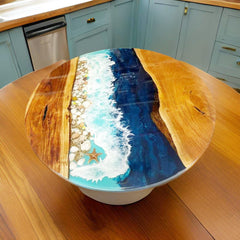 Epoxy Resin Table | Handmade Modern Epoxy Dining Table | Custom Resin Top Furniture | Unique Handcrafted Table Unique Handicrafts IND