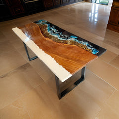 Handcrafted Epoxy Resin Table | Custom Resin Top Table | Epoxy River Table | Handmade Modern Furniture Unique Handicrafts IND