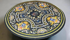 Black Marble Coffee Table | Contemporary Marble Furniture | Polished Stone Surface Modern Decor Unique Handicrafts IND