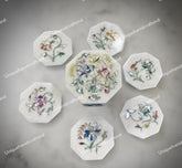 Luxury Marble Coaster Set – Handmade Floral Inlay, Mother of Pearl Drink Coasters & Holder Unique Handicrafts IND