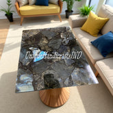 Labradorite Stone Coffee Table – Gemstone Slab for Dining, Kitchen Countertop or Bar – Handmade Decor Unique Handicrafts IND