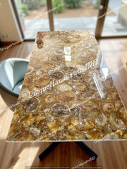 Luxury Petrified Wood Table – Agate Stone Countertop for Kitchen Island & Bar Counters Unique Handicrafts IND