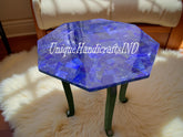 Blue Lapis Lazuli Table Top, Lapis Lazuli Coffee Table, Lapis Lazuli Side Table, Stone Coffee Table, Blue Table Top, Lapis Dining Table Tops Unique Handicrafts IND