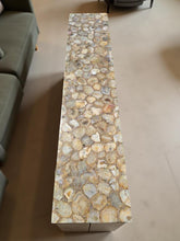 Unique Brown Agate Side Table – Natural Stone Sofa Table or Coffee Table for Living Room – Handcrafted Decor Unique Handicrafts IND