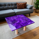 Modern Amethyst Agate Table – Dining Table or Center Table, Geode Side Table, Agate Furniture for Living Room or Dining Room Decor Unique Handicrafts IND