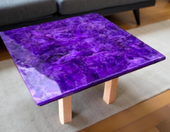 Modern Amethyst Agate Table – Dining Table or Center Table, Geode Side Table, Agate Furniture for Living Room or Dining Room Decor Unique Handicrafts IND
