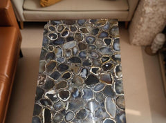 Brown Agate Coffee Table Natural Stone Top Modern Living Room Accent Furniture Unique Handicrafts IND