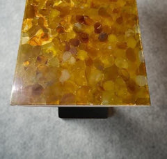 Gemstone Yellow Agate Stone Coffee Table – Rectangle Console or Countertop Slab Unique Handicrafts IND