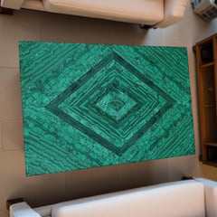 Malachite Stone Center Table – Decorative Green Gemstone Furniture for Home & Hotel Unique Handicrafts IND