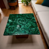Malachite Coffee Table Top – Malachite Dining Table – Natural Green Stone Table – Malachite Inlay Table – Luxury Gemstone Furniture Unique Handicrafts IND