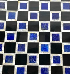Antique Marble Chess Board – Lapis Lazuli Inlay with Semi-Precious Stones – Handmade Mosaic Stone Art – Decorative Gift for Him Unique Handicrafts IND