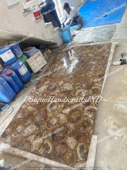 Luxury Petrified Wood Table – Agate Stone Countertop for Kitchen Island & Bar Counters Unique Handicrafts IND