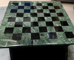 Handmade Green Marble Chess Board – Personalized Gift for Him & Her, Unique Luxury Game Set Unique Handicrafts IND