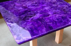 Modern Amethyst Agate Table – Dining Table or Center Table, Geode Side Table, Agate Furniture for Living Room or Dining Room Decor Unique Handicrafts IND