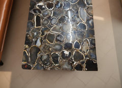 Brown Agate Coffee Table Natural Stone Top Modern Living Room Accent Furniture Unique Handicrafts IND