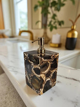 Luxury Agate Stone Soap Pump | Natural Gemstone Bathroom Bottle | Handmade Gift for Her or Him Unique Handicrafts IND