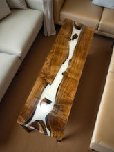 dining room table, Farm House Table , Epoxy Resin River Table – Handmade Wood and White Resin Arts Gift For Him Unique Handicrafts IND