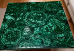 Malachite Coffee Table Top – Malachite Dining Table – Natural Green Stone Table – Malachite Inlay Table – Luxury Gemstone Furniture Unique Handicrafts IND