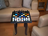 Premium Handmade Black Marble Chess Set with Semi-Precious Inlay Stone Arts - Perfect Father's Day Gift Unique Handicrafts IND