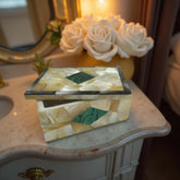 Mother of Pearl Jewelry Box | Handmade Keepsake Box | Luxury Collectible Gift for Loved One | Elegant Trinket Storage Box Unique Handicrafts IND