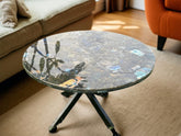 Round Labradorite Table Top | Handmade Coffee, Side & Sofa Table | Gemstone Dining Table for Living Room, Office, or Dining Area Unique Handicrafts IND
