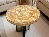 Natural Petrified Wood Stone Coffee Table | Handmade Side Table End Table Home Decor Unique Handicrafts IND