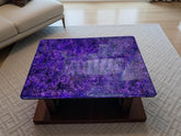 Amethyst Crystal Coffee Table | Purple Gemstone Furniture for Living Room | Handmade Stone Table | Luxury Home Decor Accent Piece Unique Handicrafts IND