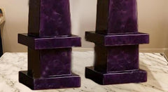 Unique Natural Purple Amethyst Obelisks Set, Handmade Crystal Decor, Healing Stone Gift for Her, Home & Office Decoration Unique Handicrafts IND