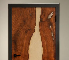 Handmade Epoxy Barn Door – Live Edge Resin River Door | Wall-Mounted Sliding Door | Custom Rustic Barn Style Door | Modern Hanging Door Unique Handicrafts IND