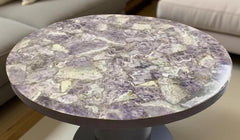 Amethyst Gemstone Dining Table – Handmade Purple Agate Countertop – Interior Art Furniture Unique Handicrafts IND