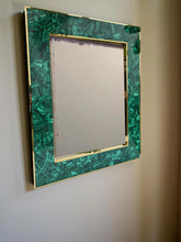 Natural Malachite Rectangular Wall Mirror – Crystal Frame – Custom Bathroom & Living Room Decor Unique Handicrafts IND