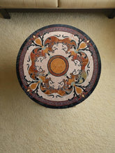 Black Marble Round Table – Carnelian Inlay Italian Art – Handmade Stone Table for Home & Office Décor – Unique Gift Unique Handicrafts IND