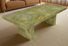 Onyx Sofa Table | Marble Coffee Table | Handmade Dining Table | Rectangular Living Room Table | Custom Made Marble Furniture Unique Handicrafts IND