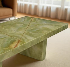 Onyx Sofa Table | Marble Coffee Table | Handmade Dining Table | Rectangular Living Room Table | Custom Made Marble Furniture Unique Handicrafts IND