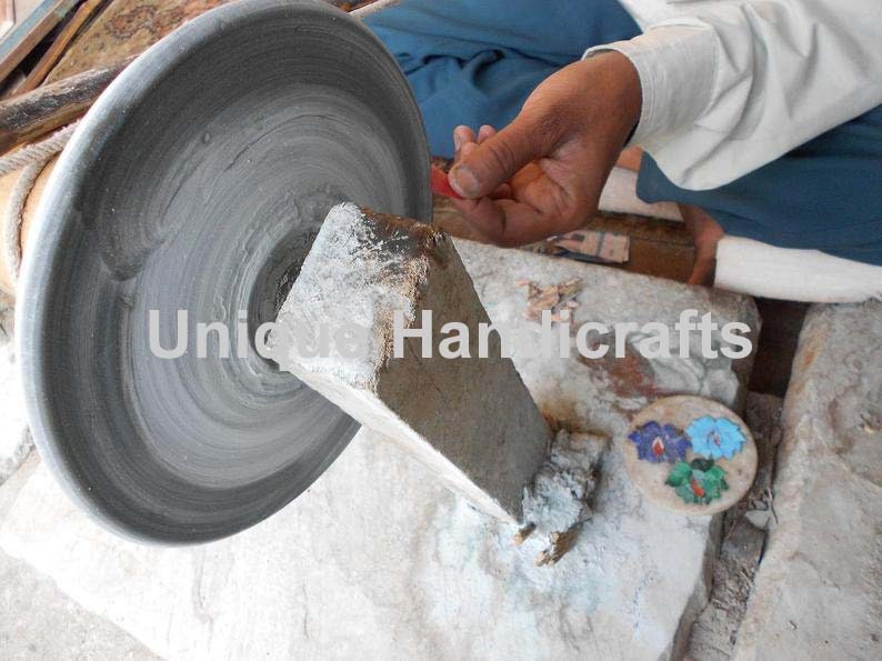 Handmade Black Marble Jewelry Box – Turquoise Inlay – Floral Stone Art – Luxury Storage Box – Unique Gift for Her Unique Handicrafts IND