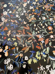 Black Marble Table With Semi precious Inlay Stone Birds Floral Art / Kitchen Dining Center Table Top / Inlay Beautiful Art Interior Decor Unique Handicrafts IND