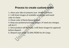 Buy Round Epoxy Dining Table – Blue Epoxy Wood Table – Handmade Round Epoxy Coffee Table – Custom Resin Tabletop Unique Handicrafts IND