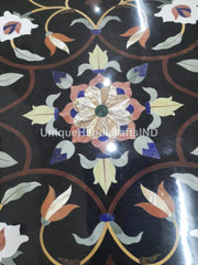 Handmade Marble Table top ,Black Marble Handmade Inlay Stone  Dining Table Top Handmade Multi Inlay Stone Marquetry Floral  Décor Furniture Unique Handicrafts IND