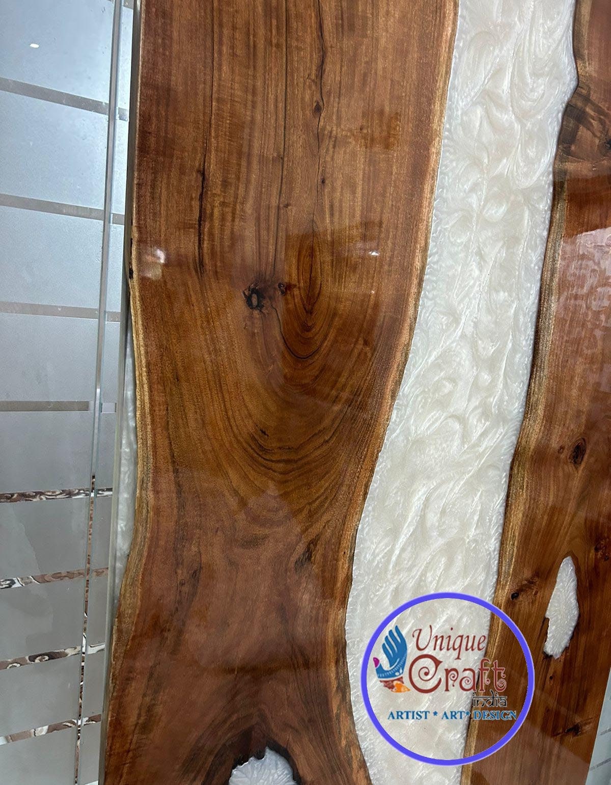Barn Door ,Wall-Mounted Sliding Barn Door ,Epoxy Barn Door ,Live Edge Resin Door, Handmade Epoxy Resin River Door, Custom Made Hanging Door Unique Handicrafts IND
