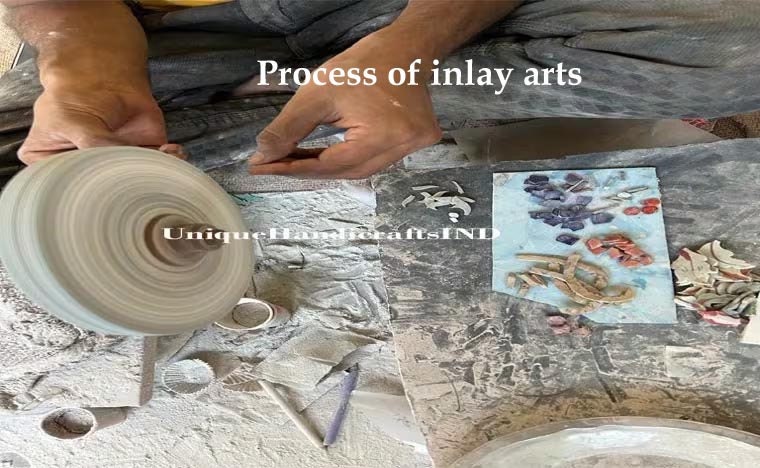 Luxury White Marble Floral Inlay Table Top – Carnelian Semi Precious Pietra Dura Art | Center Table Home Decor Unique Handicrafts IND